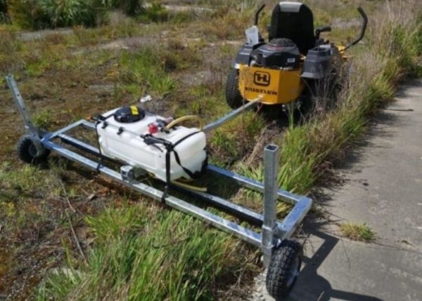 1.9m Eco Weedwiper applying chemicals to taller weeds in NZ
